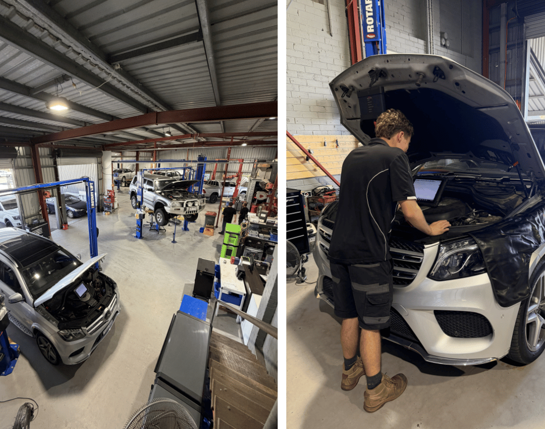 Mechanic Working on A Car At Harmac Automotive